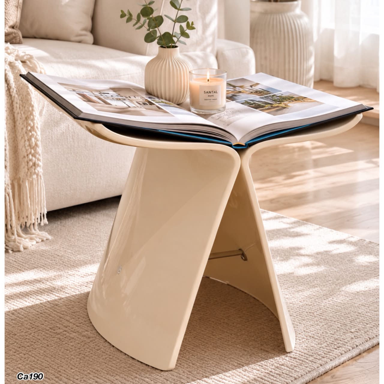 Mesa auxiliar mariposa blanco 43cm* 30cm* 38.5cm